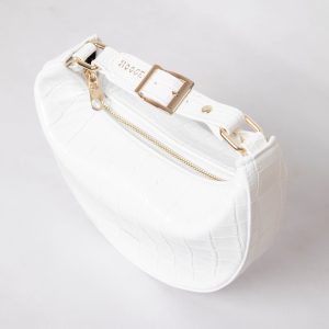 کیف دستی زنانه سفید کرکودیلی کد ۰۹۲