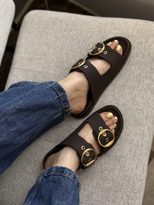 صندل زنانه قهوه ای جیر کد ۲۲۸