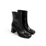 بوت زنانه مشکی چرم کد ۴۴۴