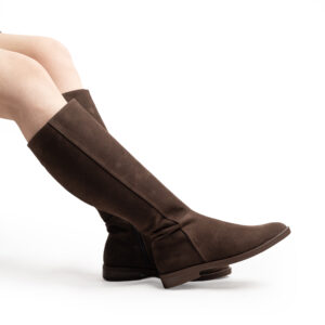 بوت زنانه قهوه ای کد ۴۵۴